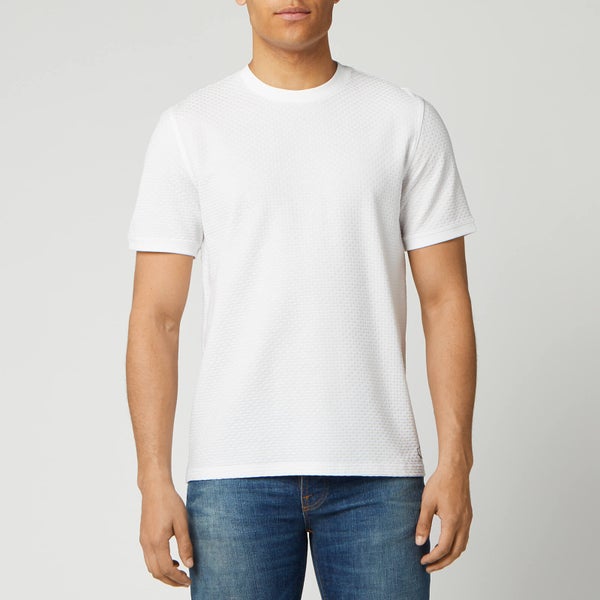 Ted Baker Men's Caramel Textured T-Shirt - White