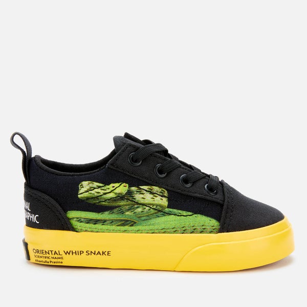 Vans X National Geographic Toddlers' Old Skool Elastic Lace Trainers - Photo Ark