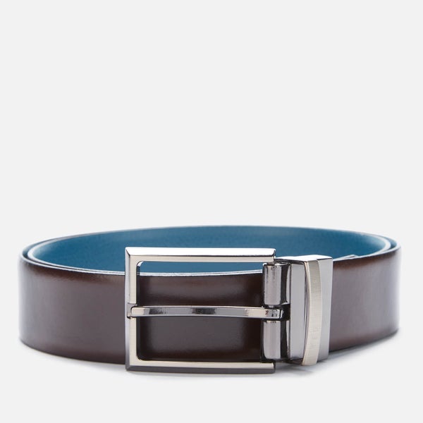 Ted Baker Men's Cooks Reversible Leather Belt - Chocolate