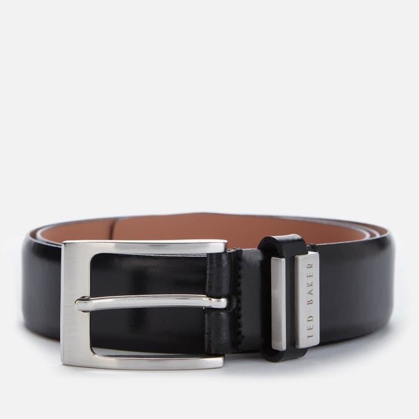 Ted Baker Men's Bilding Branded Leather Belt - Black