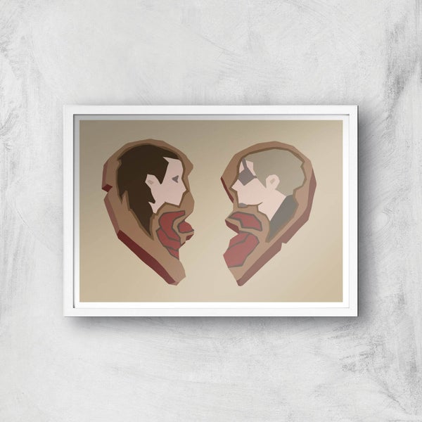 Sea Of Thieves Valentines Heart Art Print Giclee Art Print - A2 - White Frame
