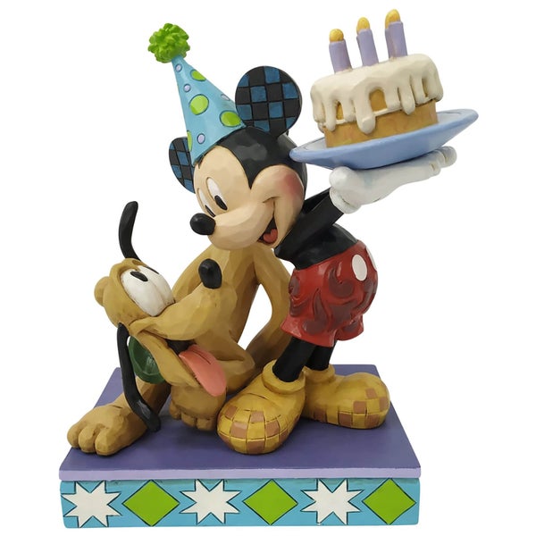 Disney Traditions Pluto and Mickey Birthday Figurine 18cm