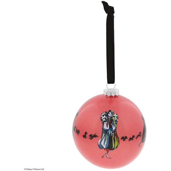 Betoverende Disney collectie Een stijlvolle duivel (Cruella De Vil kerstbal) 10 cm