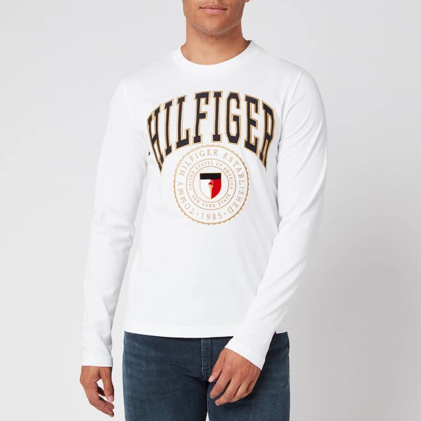 Tommy Hilfiger Men's Hilfiger Varsity Long Sleeve T-Shirt - White
