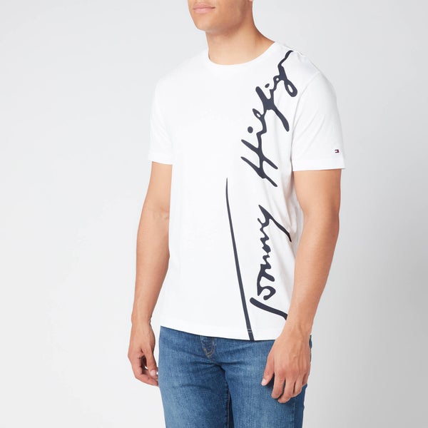 Tommy Hilfiger Men's Large Signature T-Shirt - White
