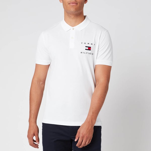 Tommy Hilfiger Men's Flag Polo Shirt - White