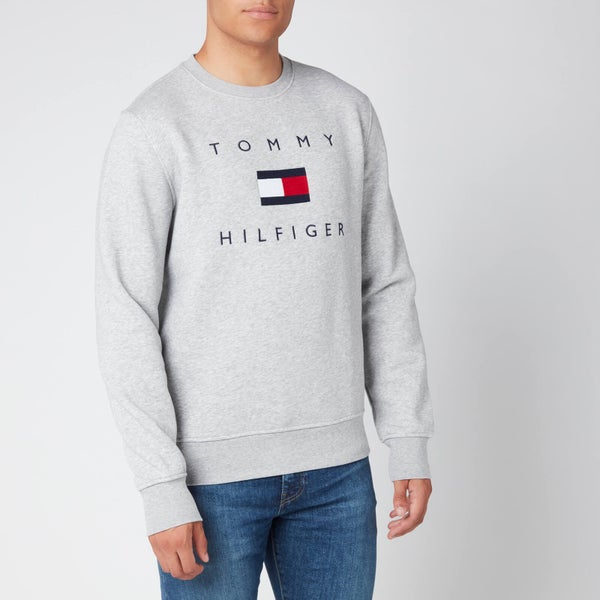 Tommy Hilfiger Men's Flag Sweatshirt - Medium Grey
