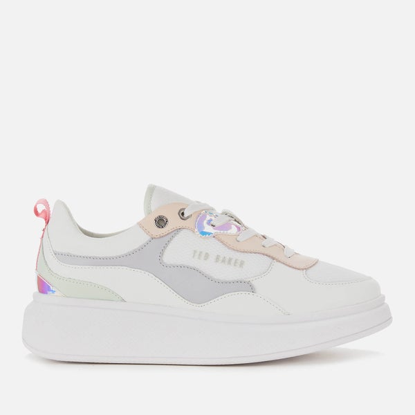 Ted Baker Women's Arellii Iridescent Chunky Trainers - White