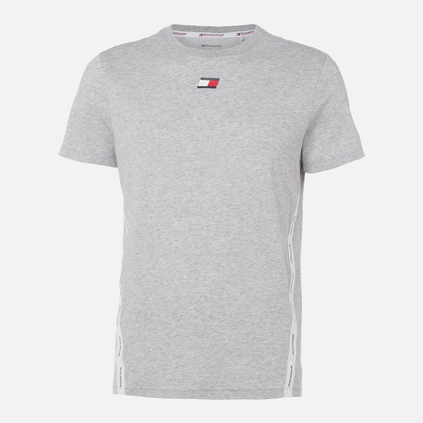Tommy Sport Men's Tape Logo T-Shirt - Grey Heather