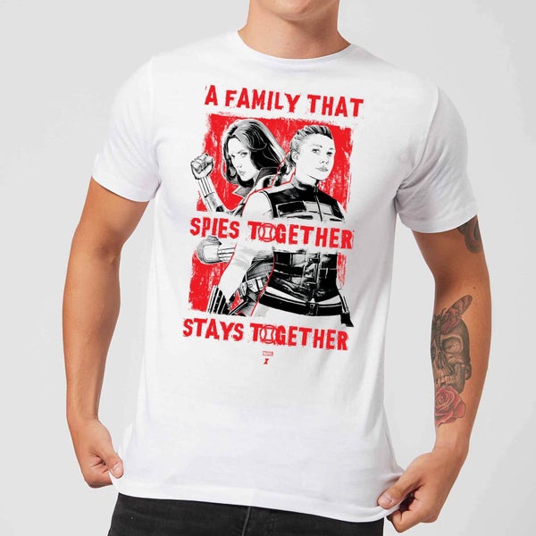 Black Widow Family That Spies Together Men's T-Shirt - White