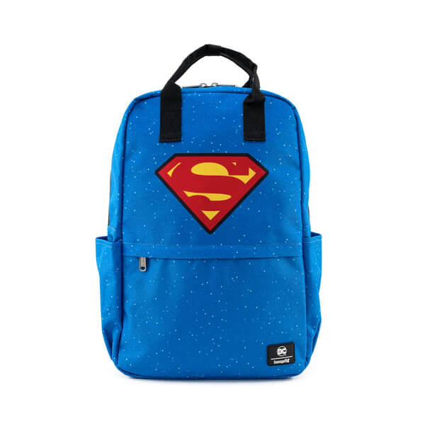 Loungefly Dc Comics Superman Shield And Stars Nylon Backpack
