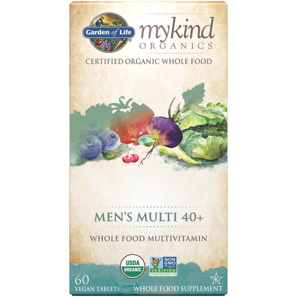 Comprimidos multivitaminas para hombre +40 mykind Organics - 60 comprimidos