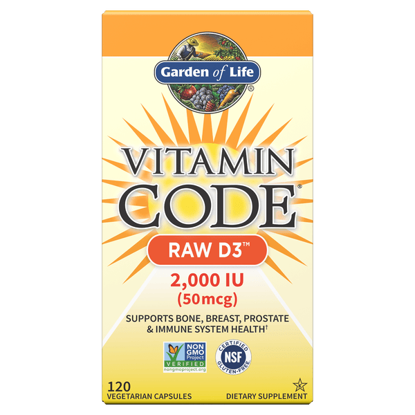 Garden of Life Vitamin Code Raw D3 2000 lu 120ct Capsules