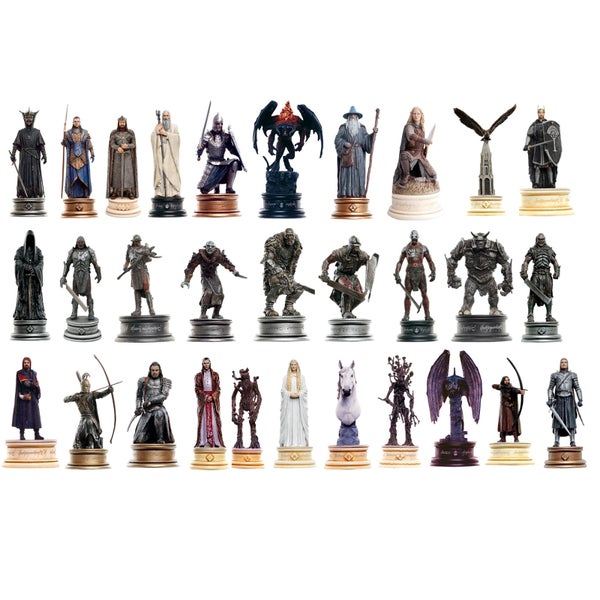 Lot de 30 figurines Collector Le Seigneur des Anneaux Échelle 1/25 - Eaglemoss