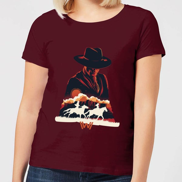 Westworld The Door Women's T-Shirt - Burgundy