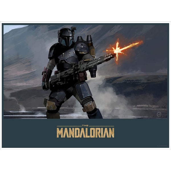 Star Wars Mandalorian "The Gunner" Lithograph by Brian Matyas