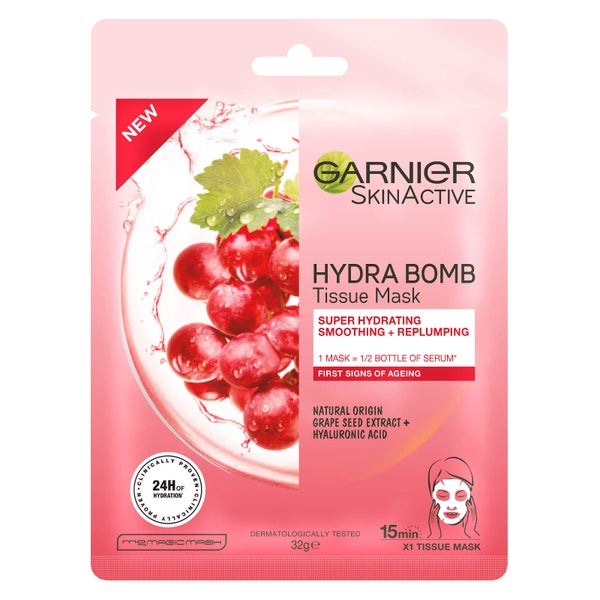 Garnier SkinActive Hydra Bomb Anti-Ageing Tissue Mask - Grape Seed Extract (1 Mask)