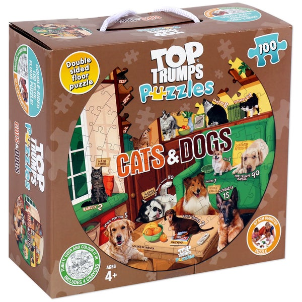 100 Piece Jigsaw Puzzle - Top Trumps Cats & Dogs Edition