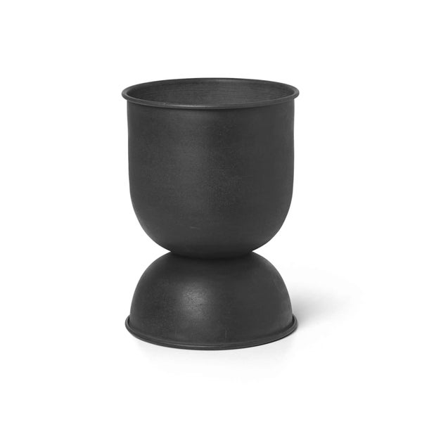 Ferm Living Hourglass Pot - Black/Dark Grey - Extra Small