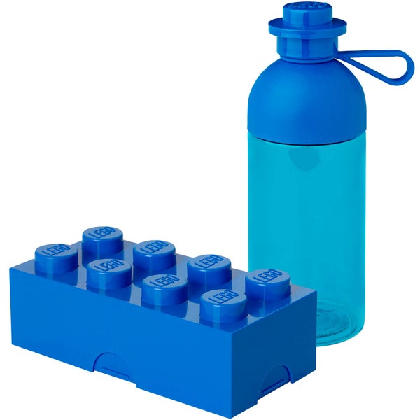 LEGO Storage Blue Lunch Set Bundle (Includes 1 Lunchbox and 1 Hydration Bottle)