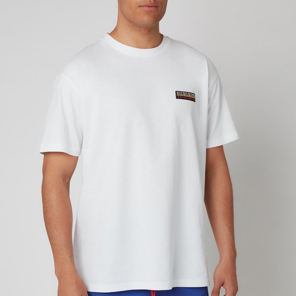 Napapijri Men's Sase Short Sleeve 1 Chest Logo T-Shirt - Bright White