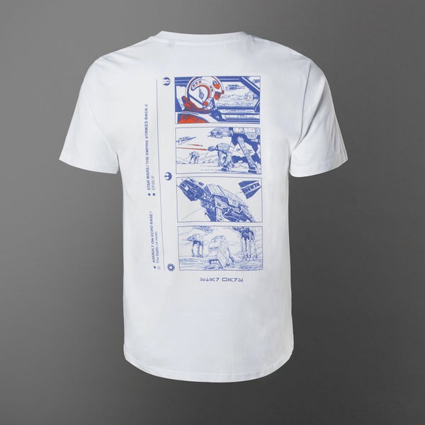 T-shirt Star Wars Attack On Echo Base - Blanc - Unisexe