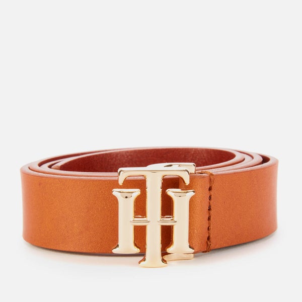Tommy Hilfiger Women's Logo Belt - Cognac