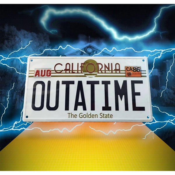 Back to the Future Embossed Metal Sign
