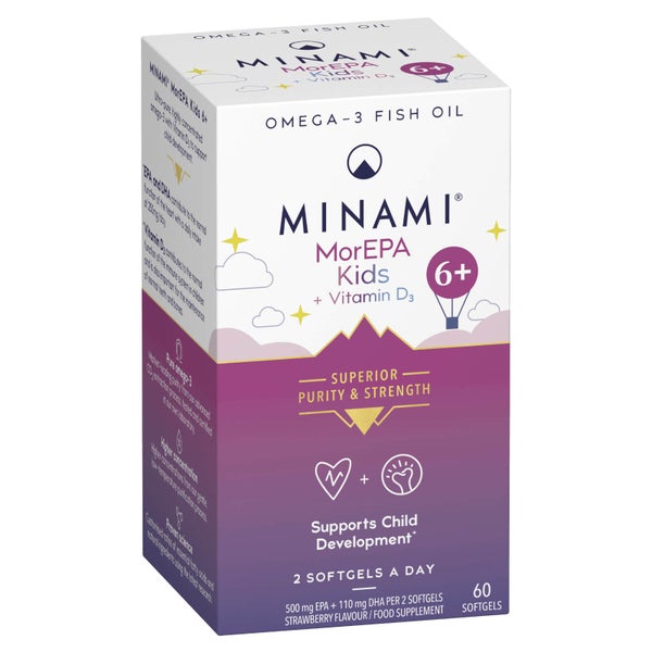 Minami MorEPA Kids 6+ Omega-3 Fish Oil - 60 Capsules