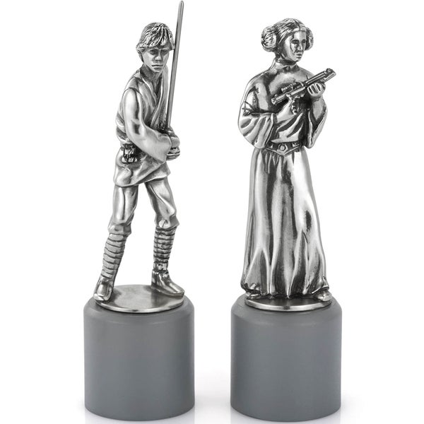Royal Selangor Star Wars Pewter Chesspieces - Luke and Leia (King/Queen)
