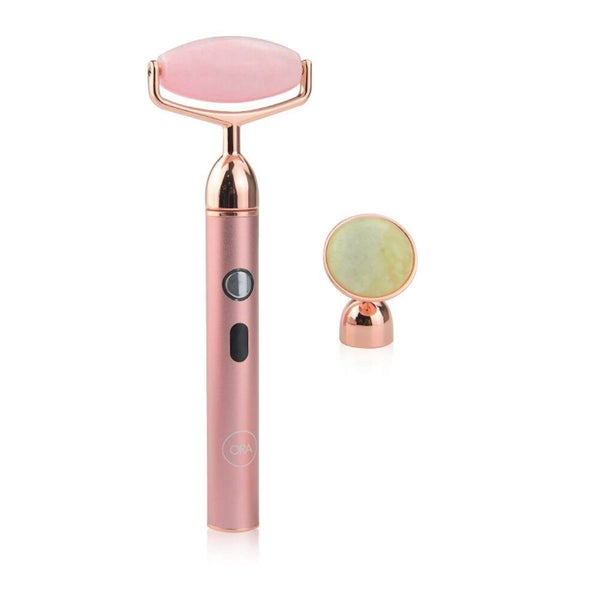 Beauty ORA Crystal Electroller Device - Rose Quartz & Jade
