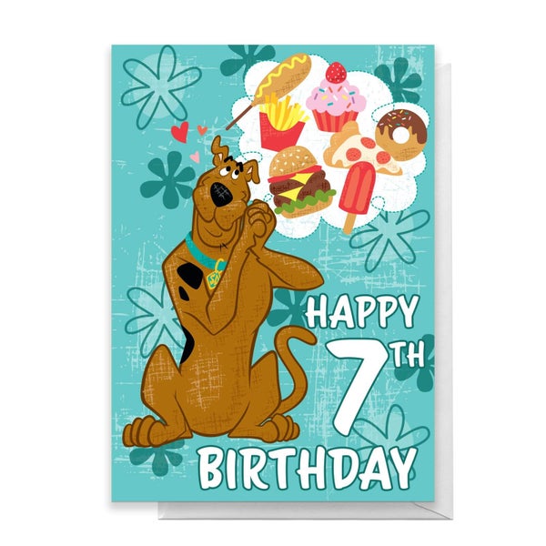 Scooby Doo 7th Birthday Greetings Card