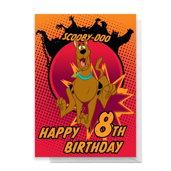 Scooby Doo 8th Birthday Greetings Card