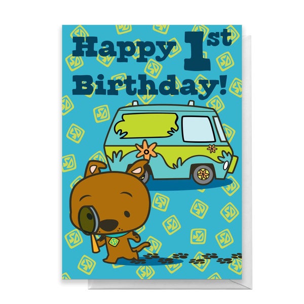 Scooby Doo 1st Birthday Greetings Card