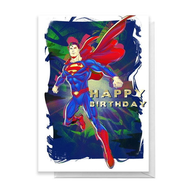 Superman Happy Birthday Greetings Card