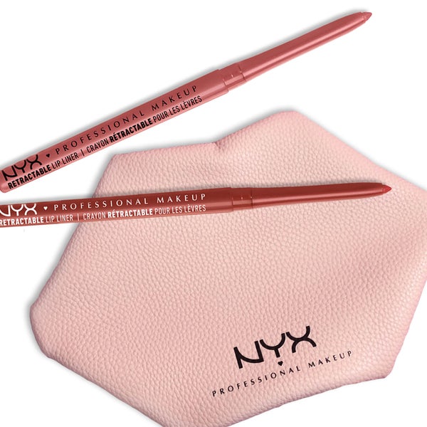 NYX Professional Makeup Lip Liner Pouch Bundle (Free Gift)