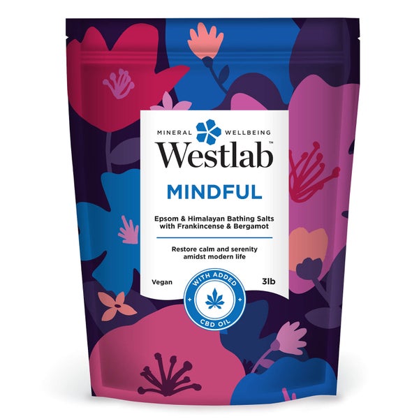 Westlab Mindful Epsom and Himalayan Bathing Salts with Frankincense, Bergamot and CBD Oil 3lb