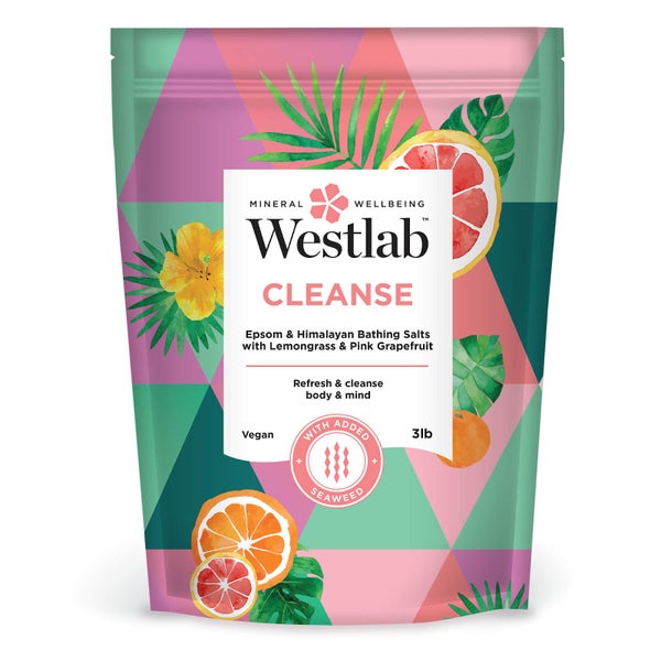 Westlab Cleanse Epsom and Himalayan Salts with Lemongrass, Pink Grapefruit and Seaweed 3lb