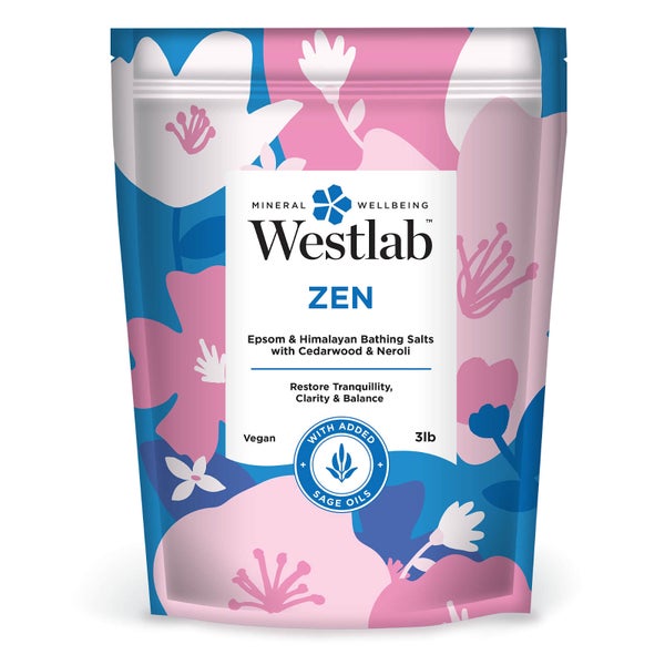 Westlab Zen Epsom and Himalayan Bathing Salts with Cedar Wood, Neroli and Sage Oil 3lb