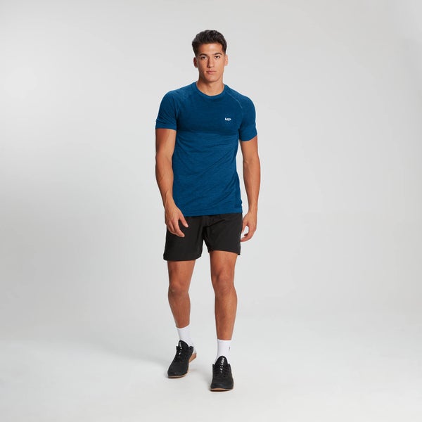 MP Essential Short Sleeve Seamless T-Shirt för män – Pilot Blå Marl