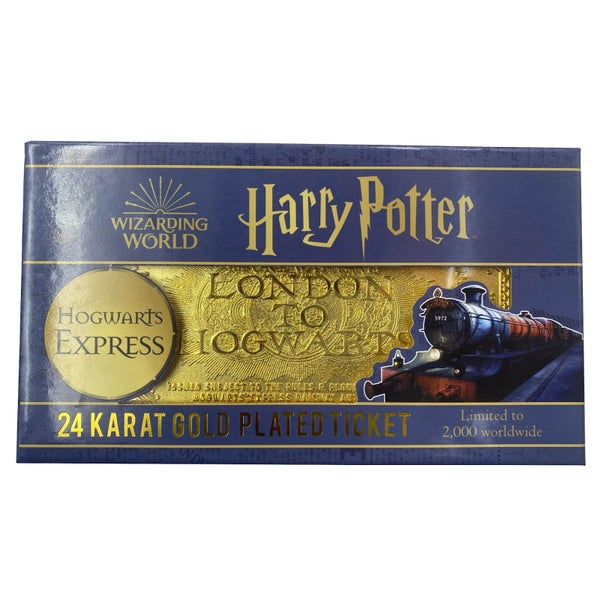 Harry Potter 24k Gold Plated Hogwarts Express Ticket Limited Edition Replica - Zavvi Exclusive
