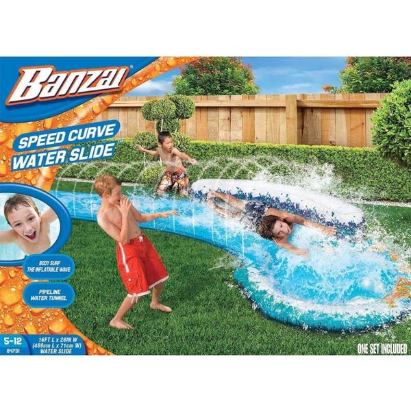 Banzai Speed Curve Waterslide Water Toy
