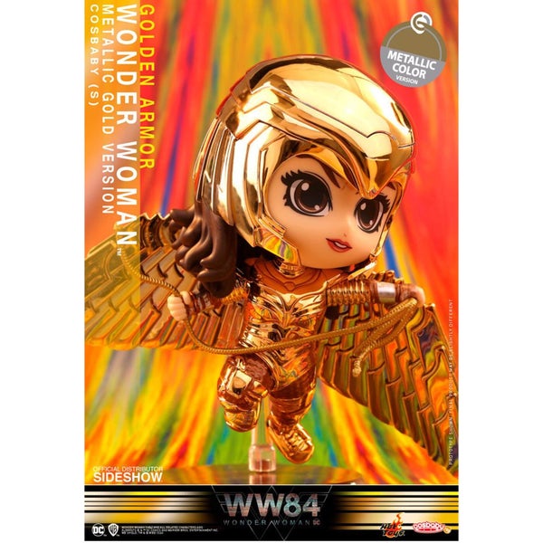 Hot Toys Wonder Woman 1984 Cosbaby Minifiguur Golden Armour Wonder Woman (Metallic Goud Versie) 10 cm