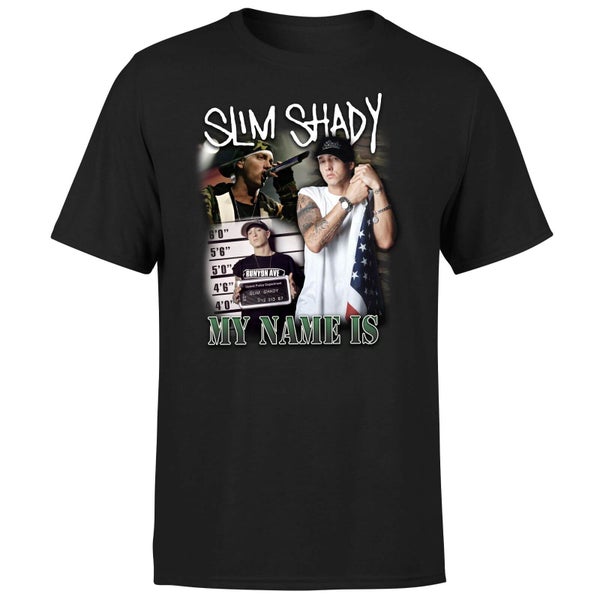 T-shirt My Name Is Slim Shady - Noir - Unisexe
