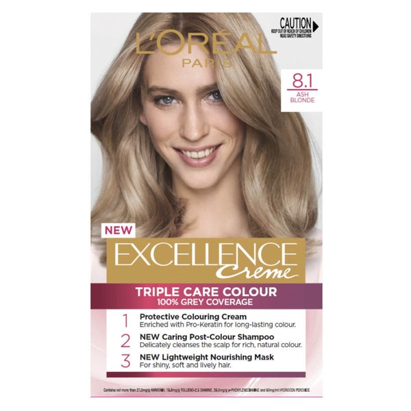 L'Oréal Paris Excellence Creme Permanent Hair Colour - Ash Blonde 8.1