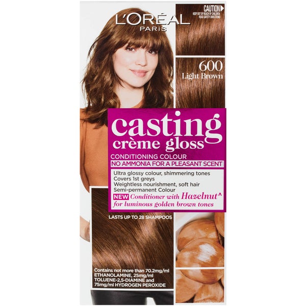 L'Oréal Paris Casting Creme Gloss Semi-Permanent Hair Colour - Light Brown 600