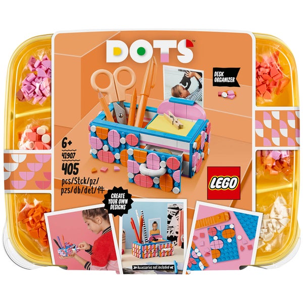 LEGO DOTS : Organisateur de bureau Ensemble de Jeux de construction La boîte de rangement (41907)