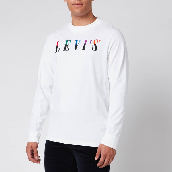 Levi's Men's Graphic Mockneck Long Sleeve T-Shirt - White
