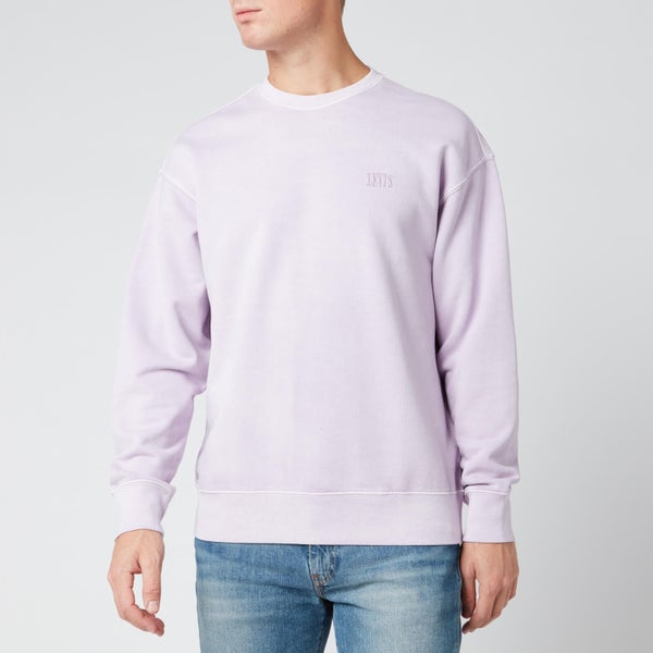 Levi's Men's Authentic Logo Garment Dye Sweatshirt - Lavender Frost