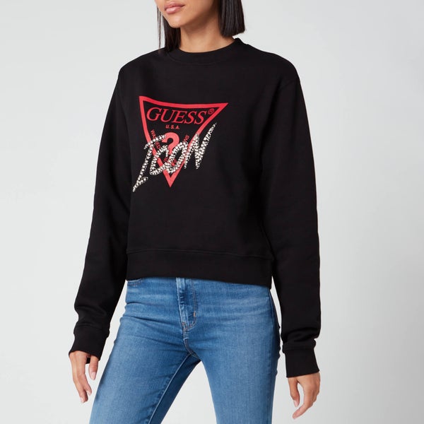 Guess Women's Icon Sweatshirt - Jet Black